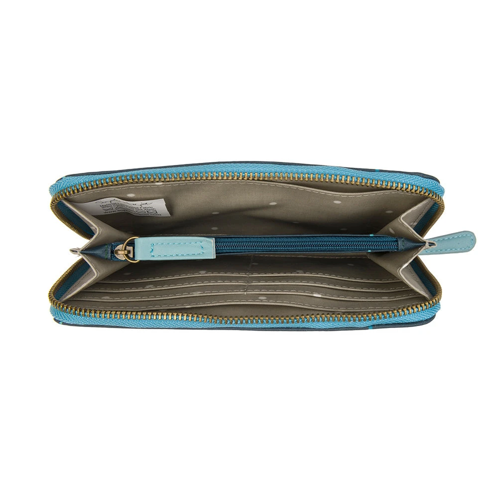 Dragonfly Oilcloth Zipped Wallet Purse 2 Dragonfly Oilcloth Zipped Wallet Purse - Image 2