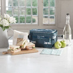 Dragonfly Oilcloth Lunch Bag