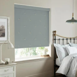 Hare Teal Blue Made To Measure Roller Blind -Sophie Allport rlb25tbm2m hare teal blue vector roller blind made to measure lifestyle 2 high res square