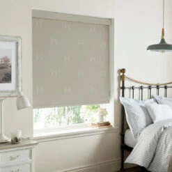 Boxing Hares Dove Made To Measure Roller Blind -Sophie Allport rlb25vdm2m hare dove vector roller blind made to measure lifestyle 2 high res square