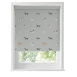 Woof Sage Made To Measure Roller Blind -Sophie Allport rlb32sm2m woof sage artwork roller blind made to measure cut out high res square