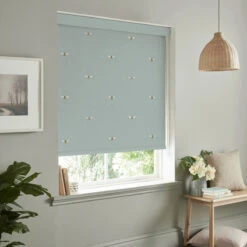 Bees Sky Made To Measure Roller Blind -Sophie Allport rlb36sym2m bees sky artwork roller blind made to measure lifestyle 2 high res square