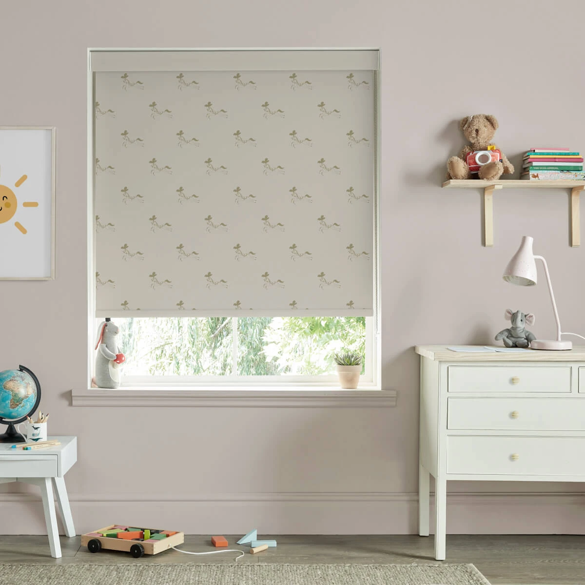 Fairground Ponies Gold Made To Measure Roller Blind 1 Fairground Ponies Gold Made To Measure Roller Blind