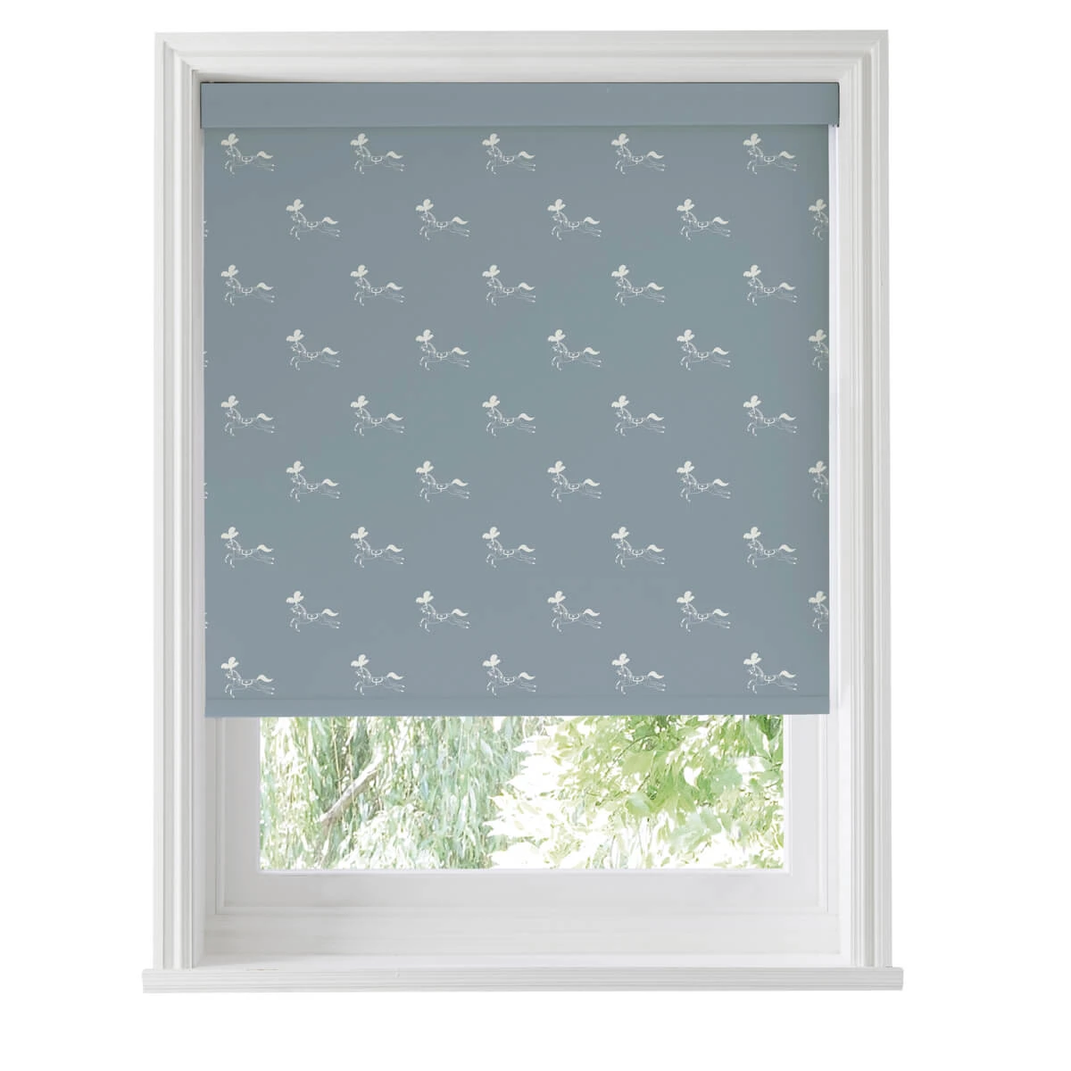 Fairground Ponies Teal Made To Measure Roller Blind 4 Fairground Ponies Teal Made To Measure Roller Blind - Image 4