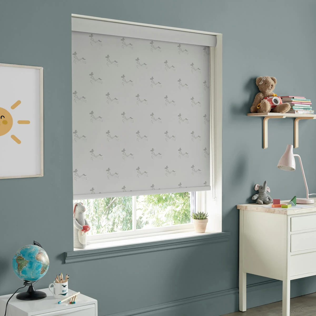 Fairground Ponies Warm Grey Made To Measure Roller Blind 3 Fairground Ponies Warm Grey Made To Measure Roller Blind - Image 3