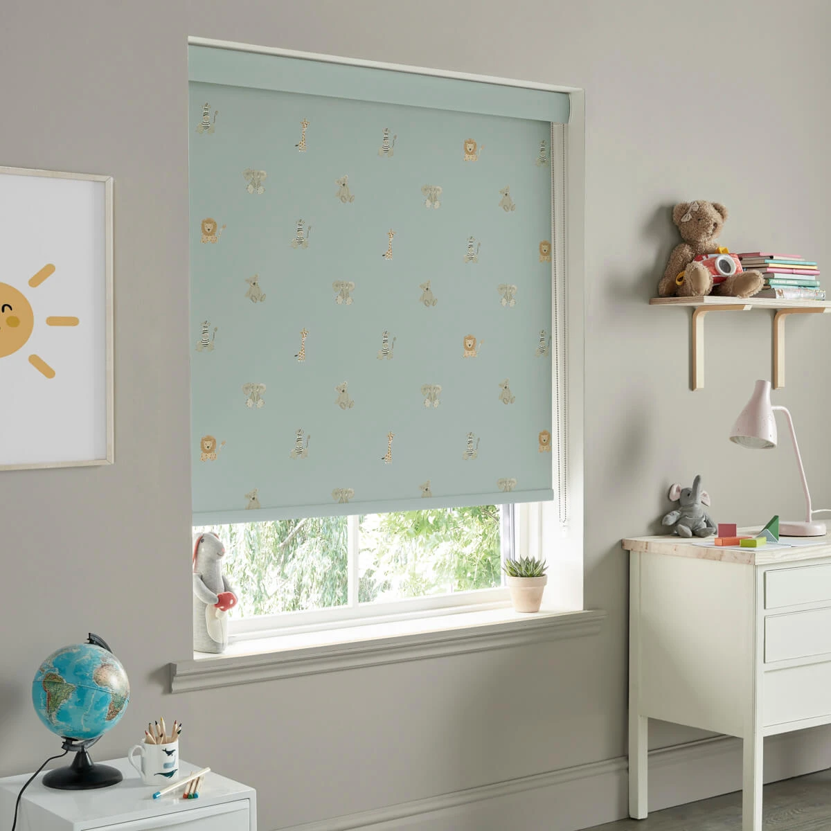 Bears Sage Green Made To Measure Roller Blind 3 Bears Sage Green Made To Measure Roller Blind - Image 3