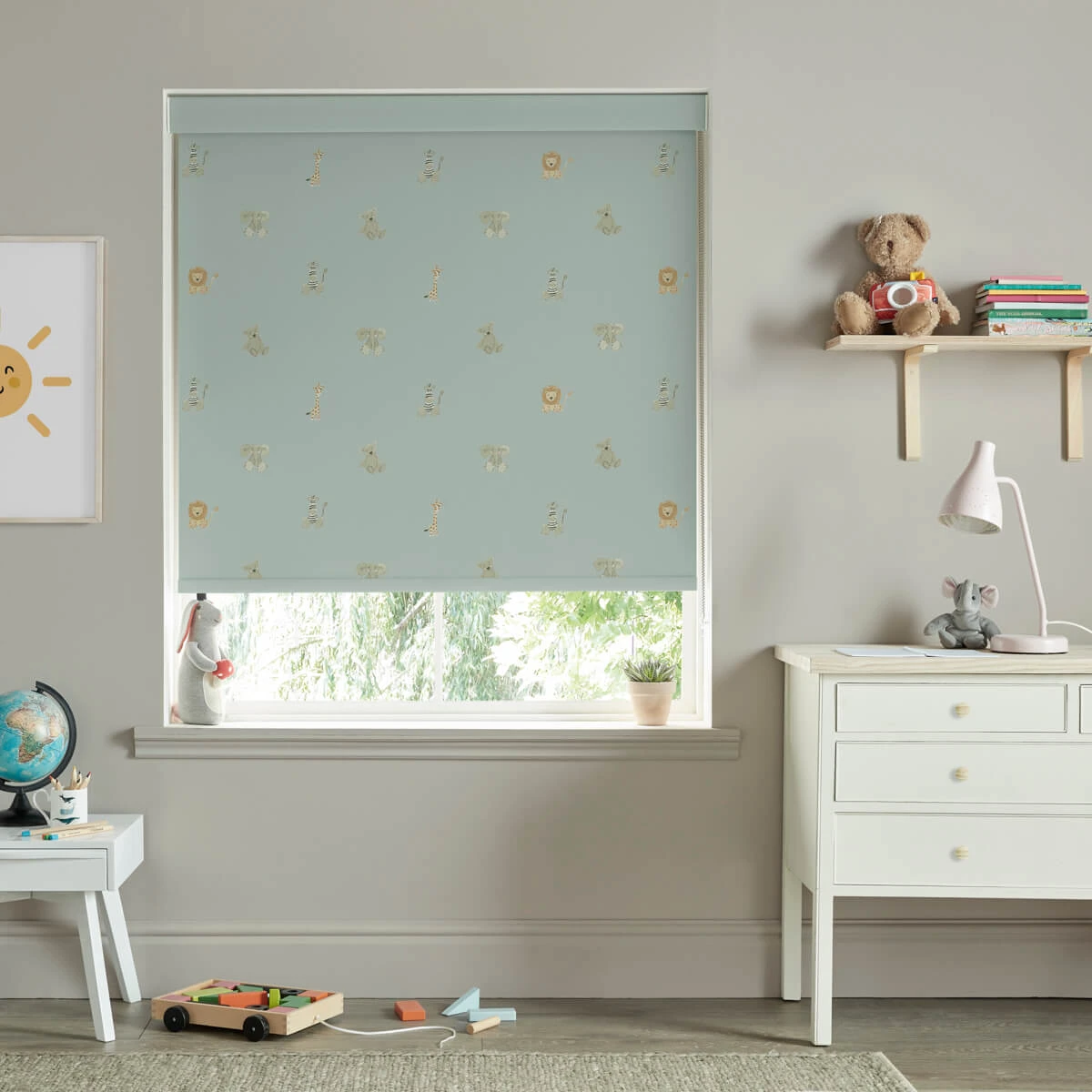 Bears Sage Green Made To Measure Roller Blind 1 Bears Sage Green Made To Measure Roller Blind