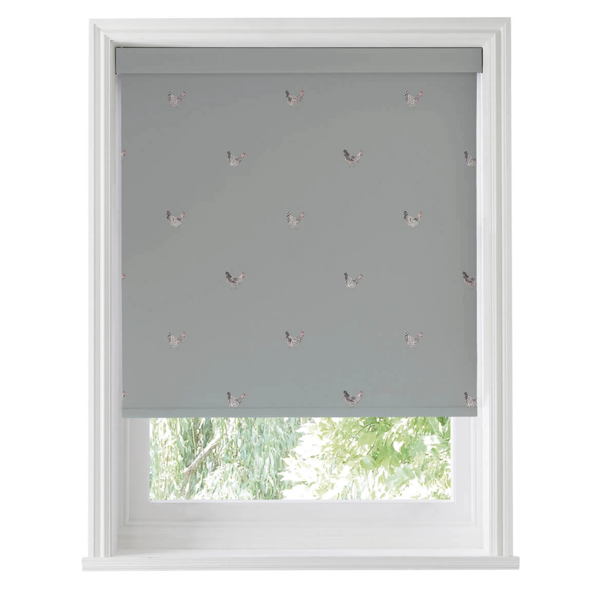 Chicken Pale Sage Blue Made To Measure Roller Blind 4 Chicken Pale Sage Blue Made To Measure Roller Blind - Image 4