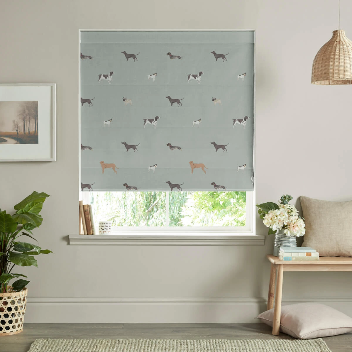 Woof Sage Made To Measure Roman Blind 1 Woof Sage Made To Measure Roman Blind