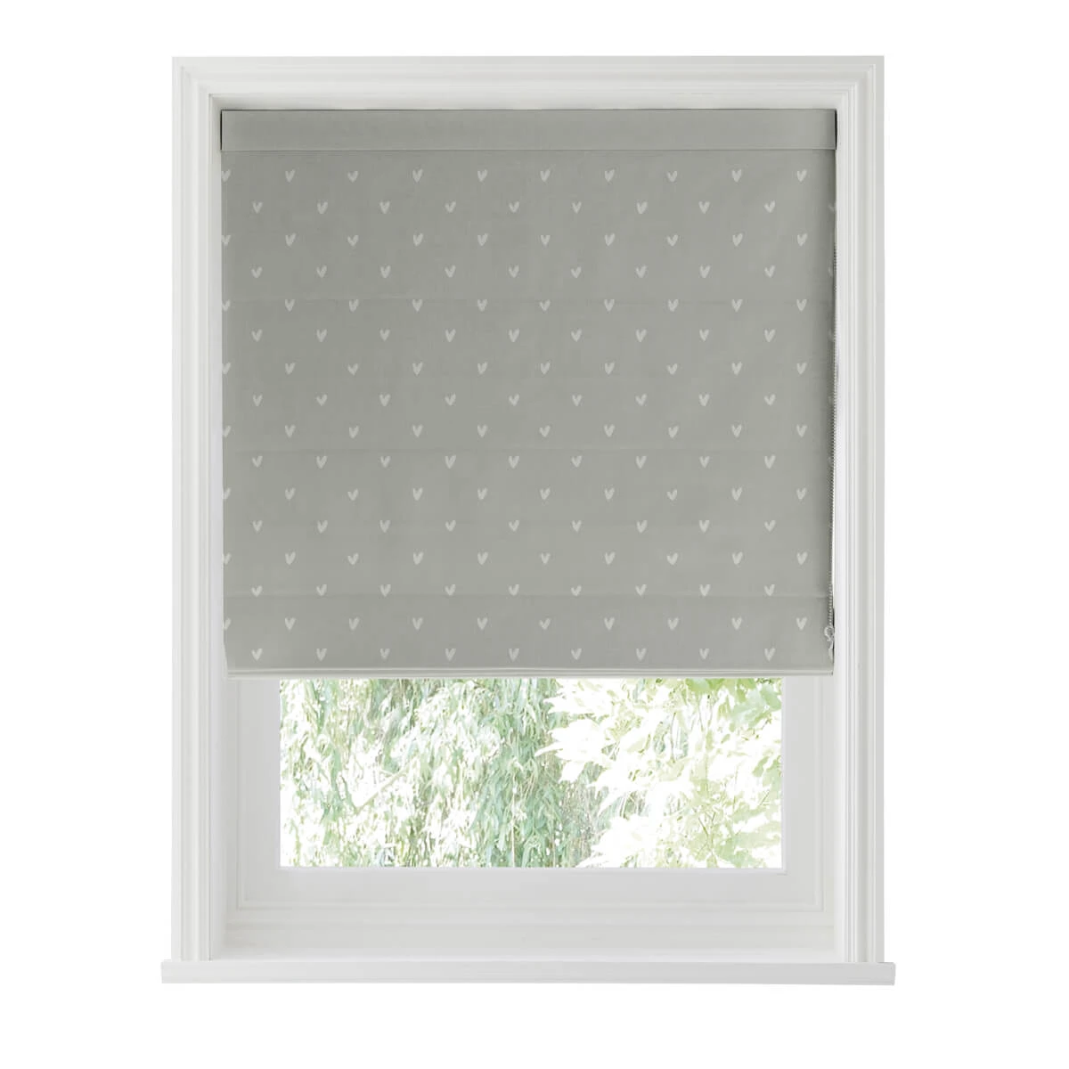 Hearts Grey Made To Measure Roman Blind 3 Hearts Grey Made To Measure Roman Blind - Image 3