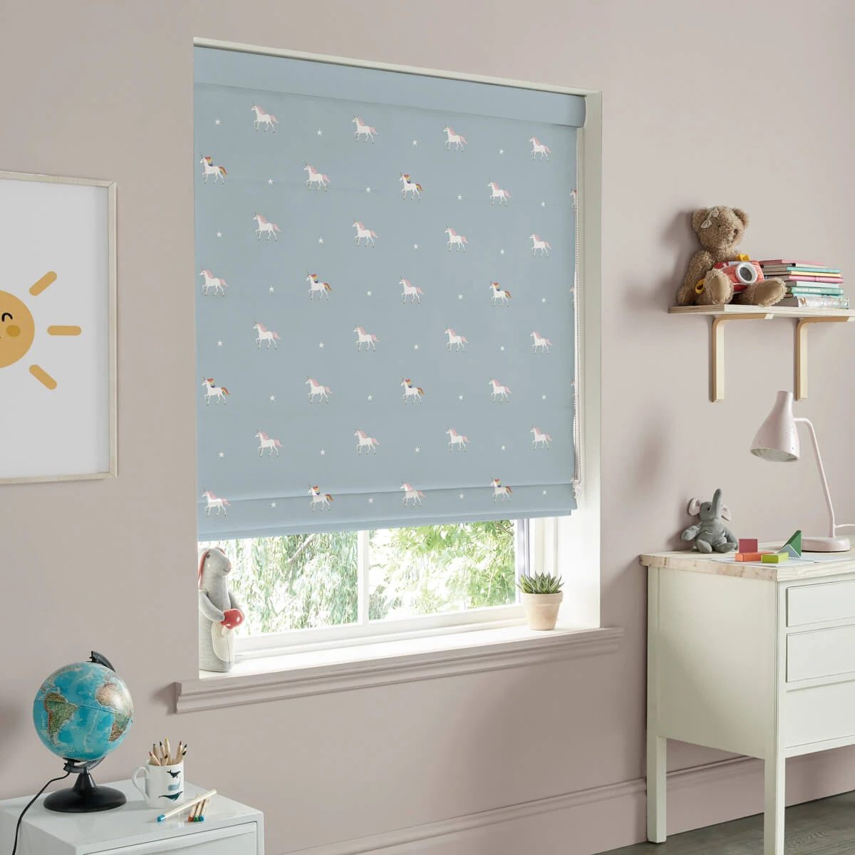 Unicorn Pale Duck Egg Made To Measure Roman Blind 3 Unicorn Pale Duck Egg Made To Measure Roman Blind - Image 3