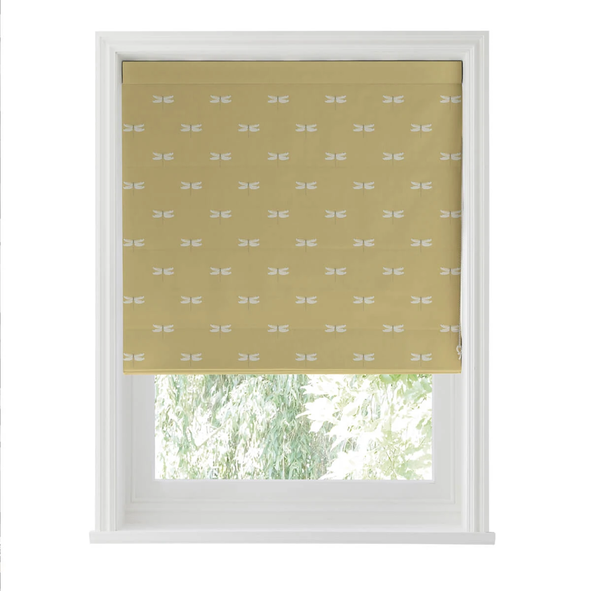 Dragonfly Deep Mustard Made To Measure Roman Blind 4 Dragonfly Deep Mustard Made To Measure Roman Blind - Image 4