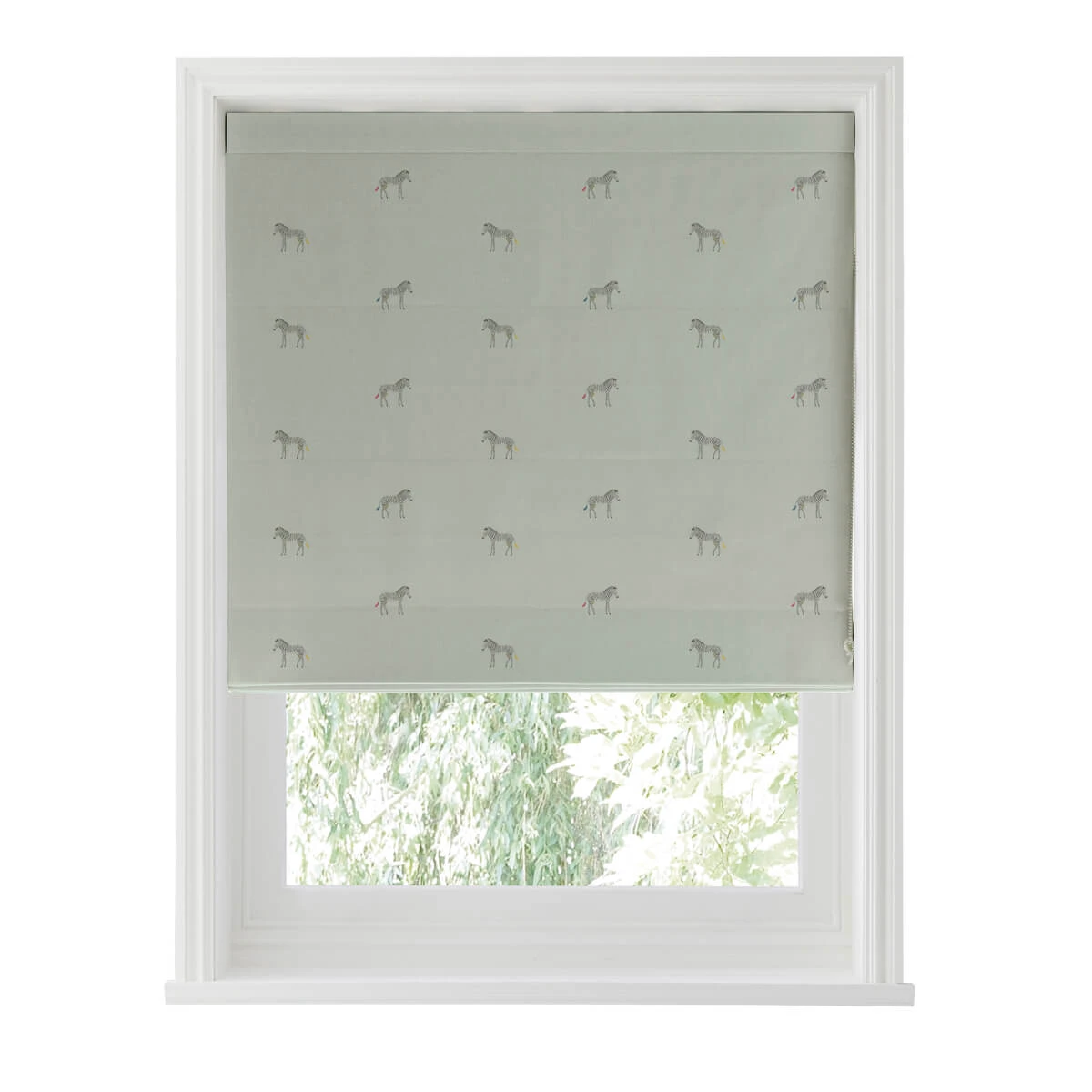 Zebra Sage Grey Made To Measure Roman Blind 4 Zebra Sage Grey Made To Measure Roman Blind - Image 4
