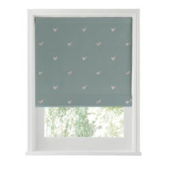 Chicken Deep Duck Egg Made To Measure Roman Blind -Sophie Allport rmb8dgm2m chicken deep duckegg artwork roman blind made to measure cut out high res square