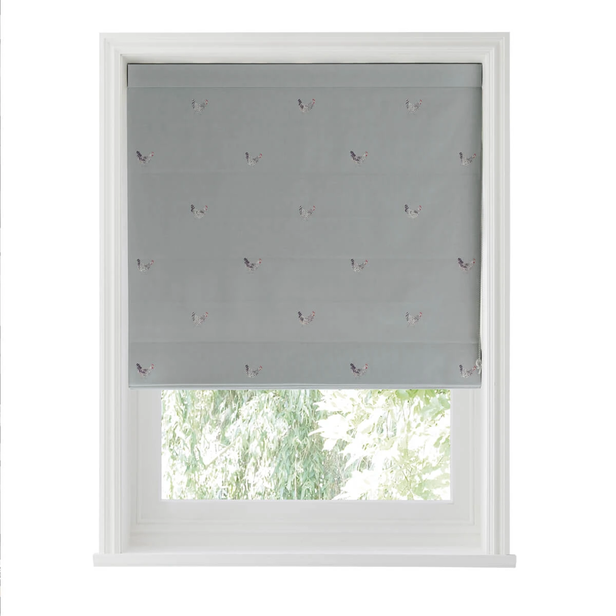 Chicken Pale Sage Blue Made To Measure Roman Blind 4 Chicken Pale Sage Blue Made To Measure Roman Blind - Image 4