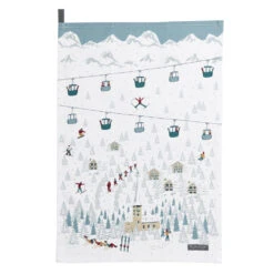 Skiing On The Piste Tea Towel