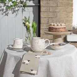 Sheep Napkins (Set Of 4) -Sophie Allport spm43 smj43 ssp43 all43300 sheep stoneware collection sheep napkin set of 4 lifestyle high res square