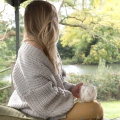 Giraffe Stoneware Mug -Sophie Allport spm77 giraffe zsl stoneware mug patterned 2 lifestyle high res square