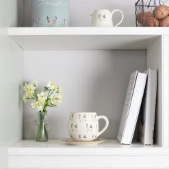 Chicken Stoneware Mug -Sophie Allport spm8 smj8 ssp8 chicken stoneware mug patterned mini jug and side plate 2 lifestyle high res square