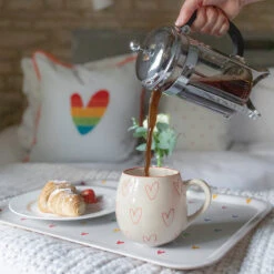 Hearts Serving Tray - Large 8 Hearts Serving Tray - Large -Sophie Allport spm81 pt8145 hearts multicoloured stoneware mug and printed tray large lifestyle high res square 81cd3f8c 736b 4fca 93a8 29565d32fe74