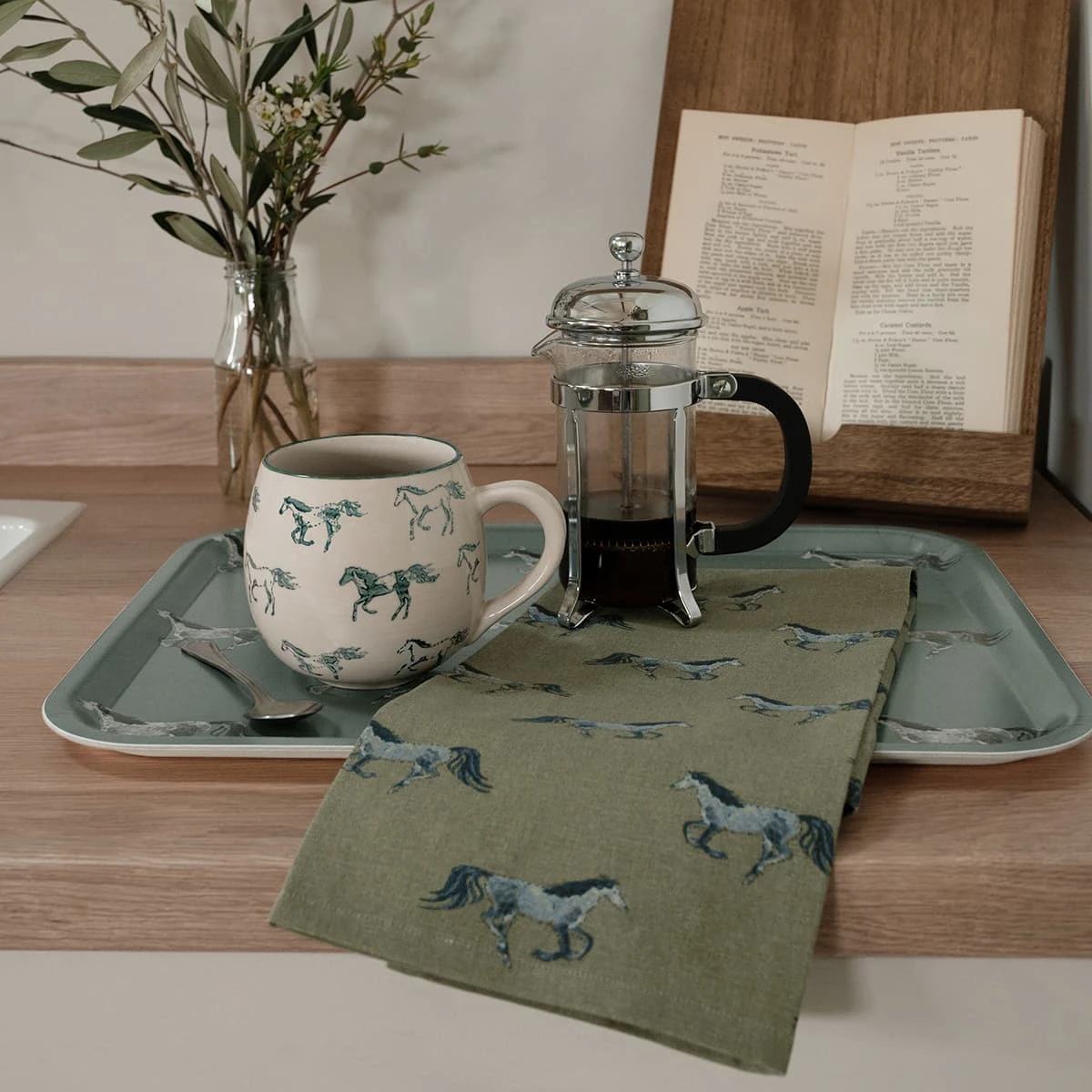 Grey Horse Tea Towel (Set Of 2) 2 Grey Horse Tea Towel (Set Of 2) - Image 2