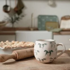 Grey Horse Stoneware Mug -Sophie Allport spm99 grey horse mug landscape high res square