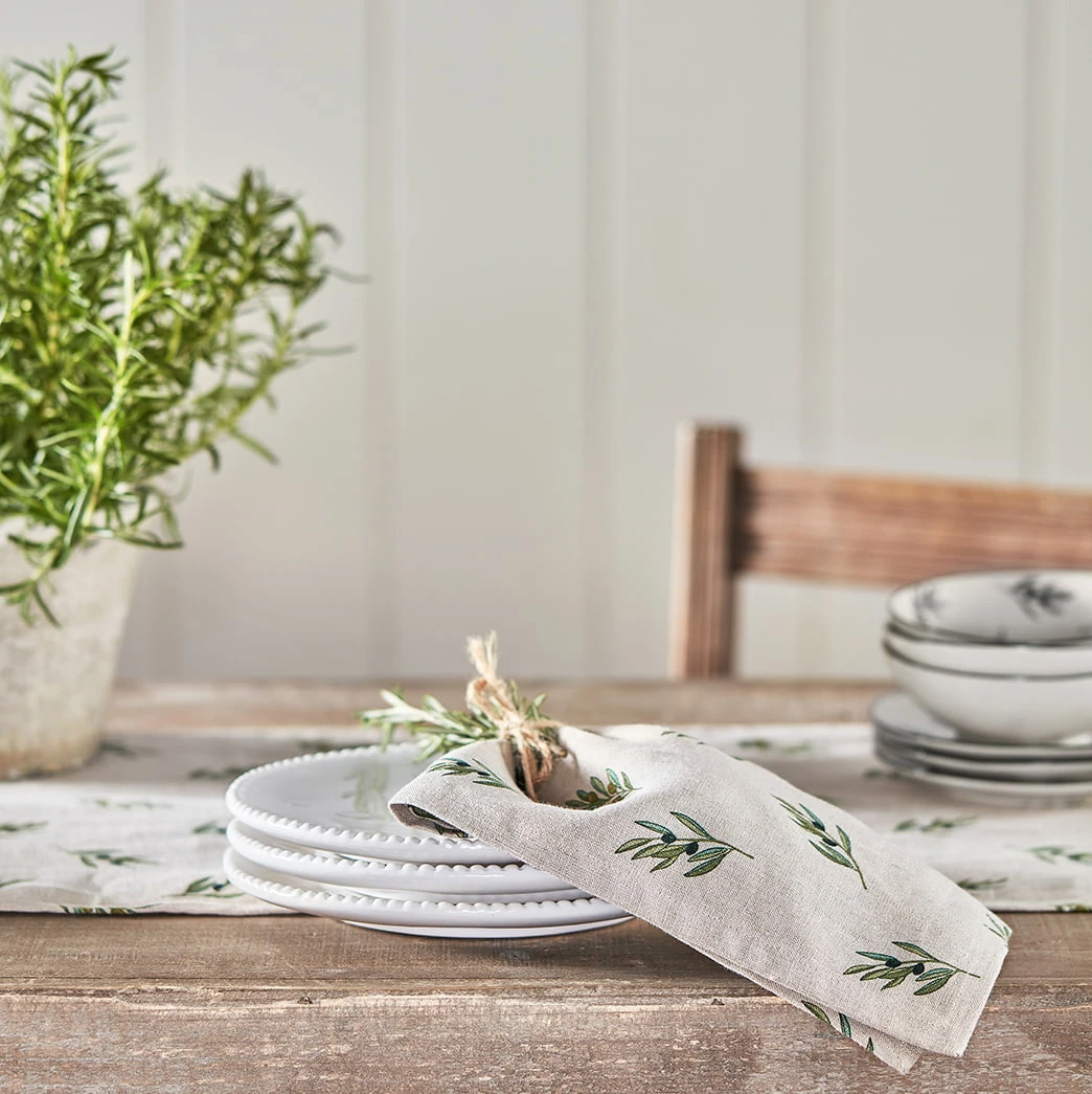 Olive Linen Napkins (Set Of 4) 1 Olive Linen Napkins (Set Of 4)