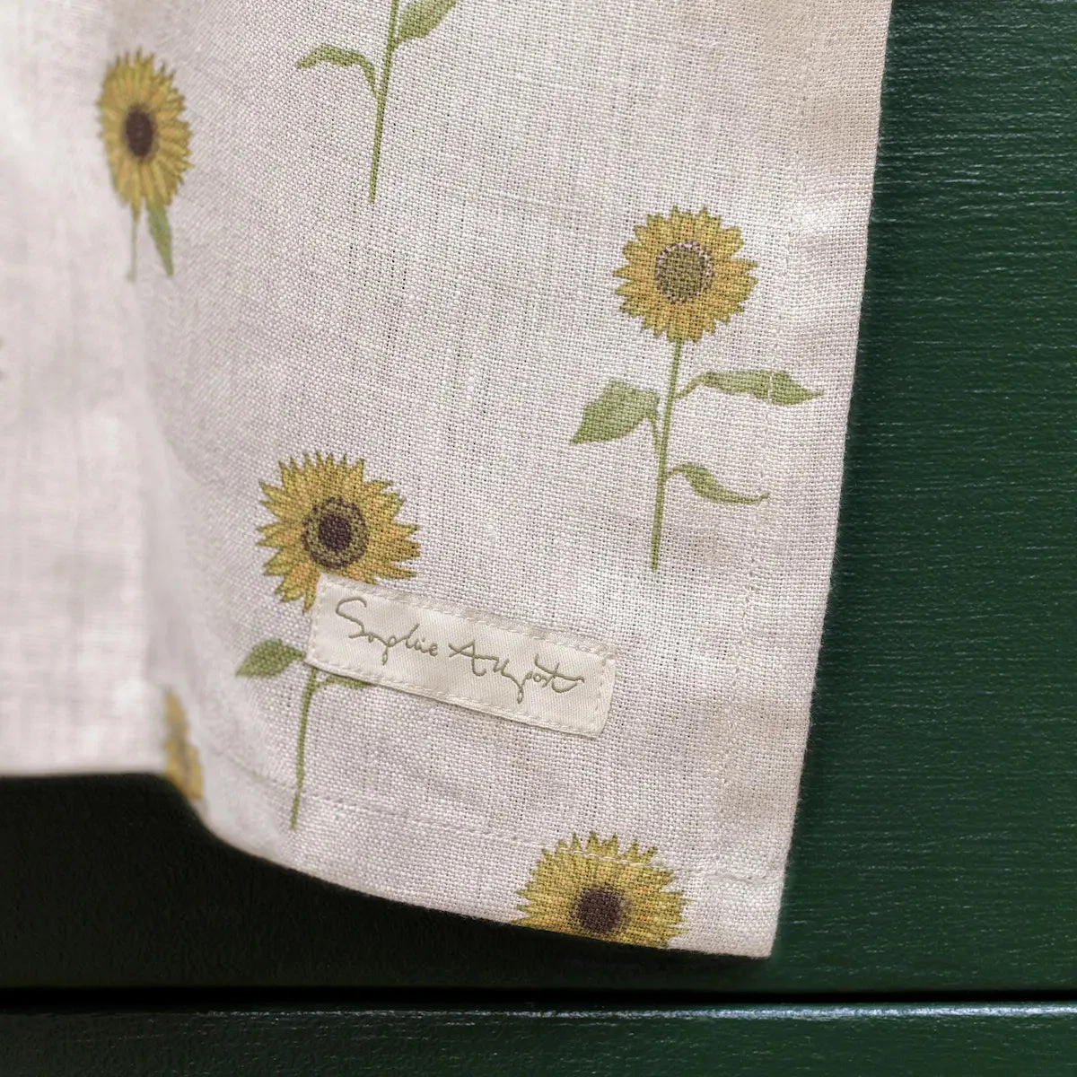 Sunflower Linen Tea Towel 2 Sunflower Linen Tea Towel - Image 2