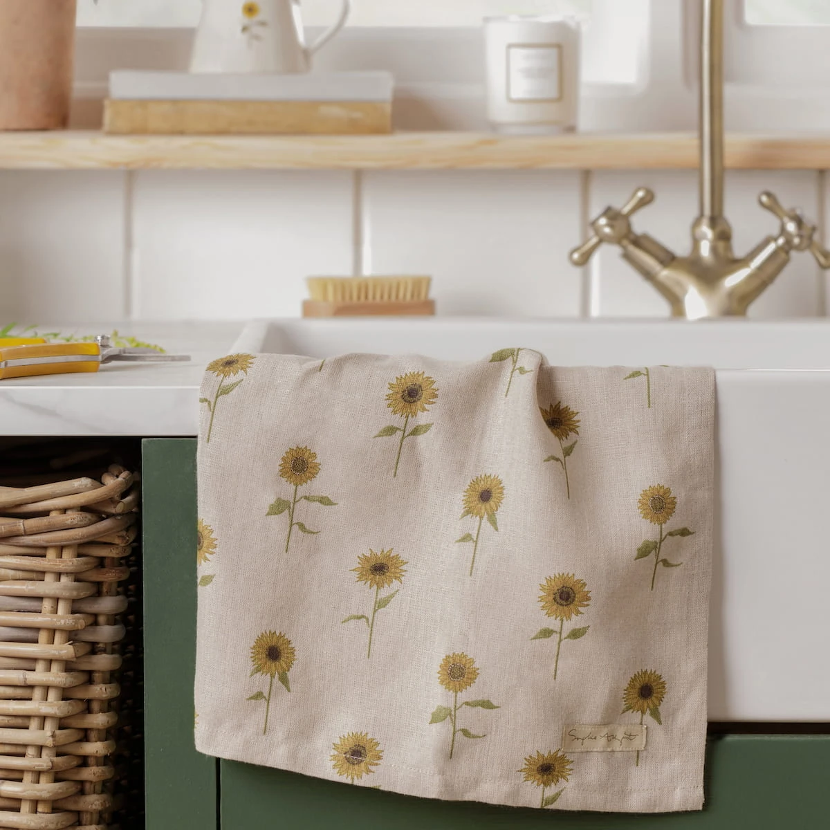 Sunflower Linen Tea Towel 1 Sunflower Linen Tea Towel