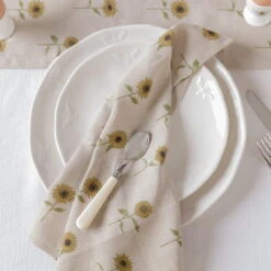 Sunflower Linen Napkins (Set Of 4)