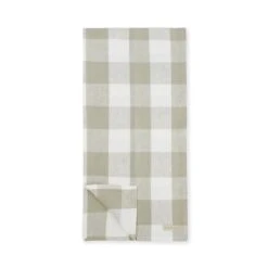 Warm Stone Gingham Linen Table Runner -Sophie Allport stone gingham linen table runner cutout linwns810 ss23 high res square