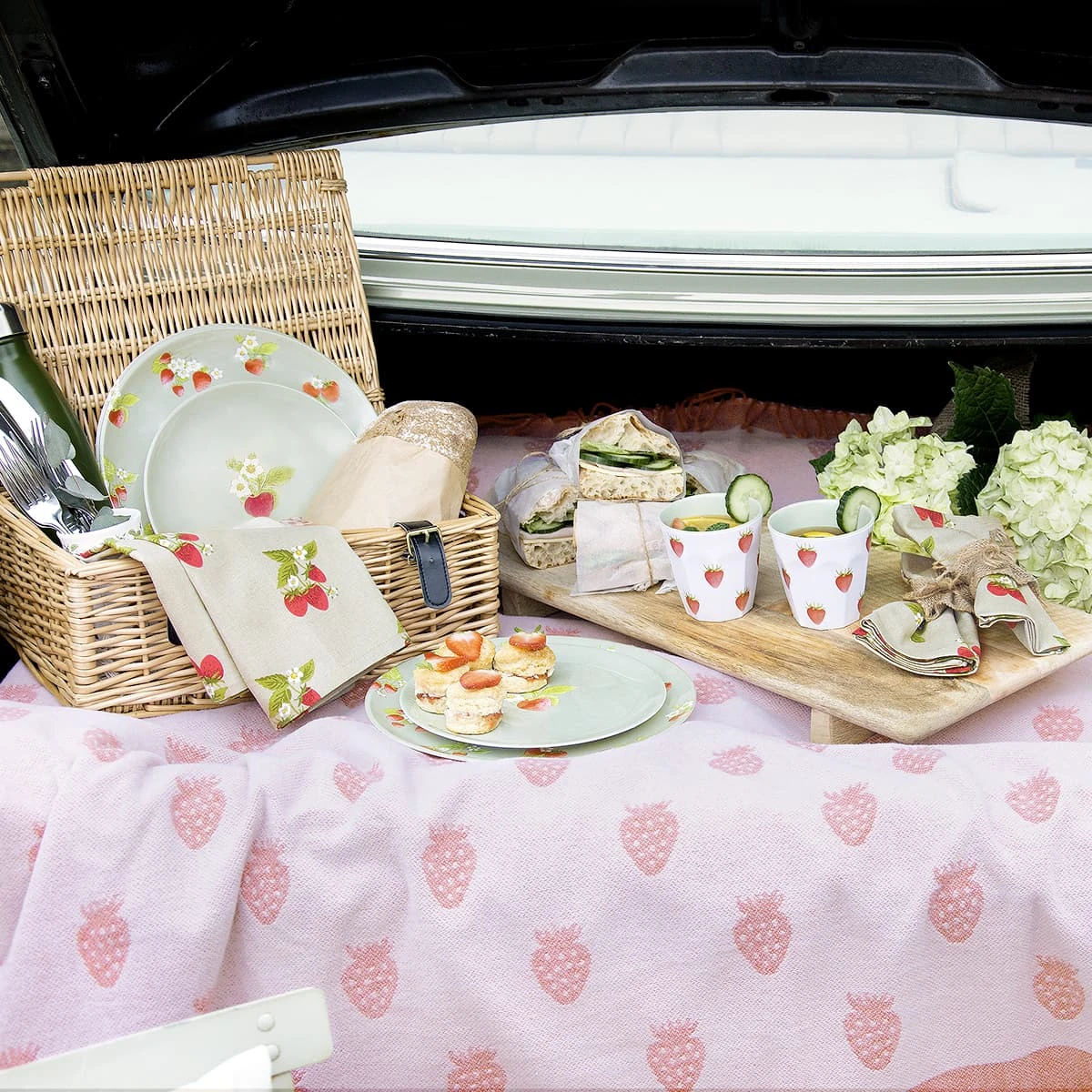 Strawberries Melamine Side Plate 5 Strawberries Melamine Side Plate - Image 5