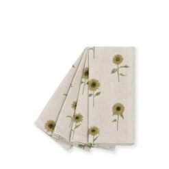 Sunflower Linen Napkins (Set Of 4) -Sophie Allport sunflowers napkins set of 4 cutout lin108300 ss23 high res square