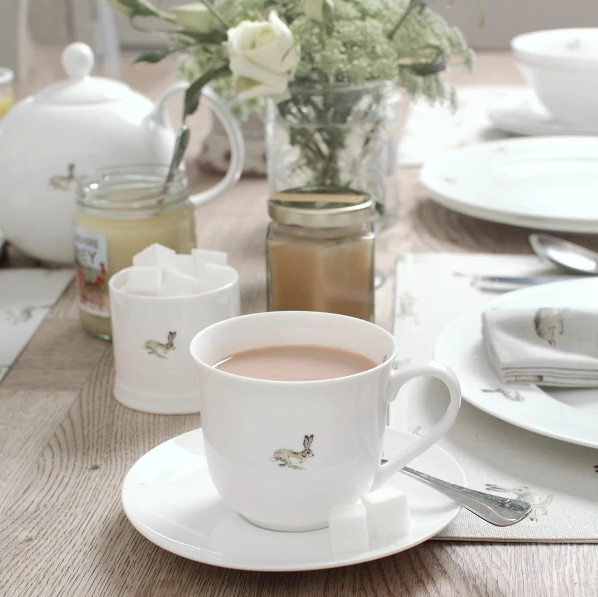 Hare Teacup & Saucer 2 Hare Teacup & Saucer - Image 2