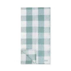 Teal Gingham Linen Table Runner 5 Teal Gingham Linen Table Runner -Sophie Allport teal gingham linen table runner cutout linwlt810 ss23 high res square
