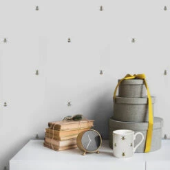 Bees Grey Wallpaper -Sophie Allport wp36g bees wallpaper grey lifestyle high res square