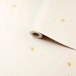 Bees Silhouette Cream & Ochre Wallpaper