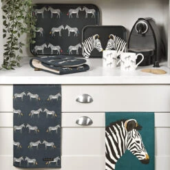Zebra Tea Towel -Sophie Allport zebra zsl kitchen collection lifestyle high res square 2 22980f07 5404 4391 b924 72ccd5d1e2a4